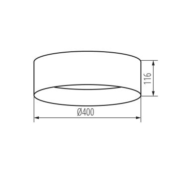 Plafonnier RIFA LED/17,5W/230V 4000K marron