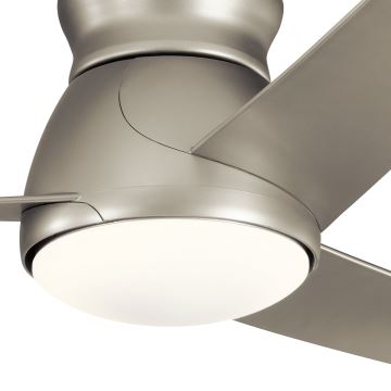 Kichler - Ventilateur de plafond LED à intensité variable ERIS LED/10W/230V chrome IP44 + télécommande