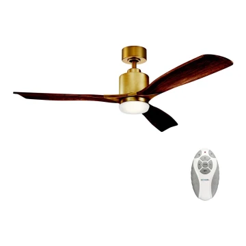Kichler - Ventilateur de plafond LED à intensité variable RIDLEY LED/14W/230V cerise + télécommande