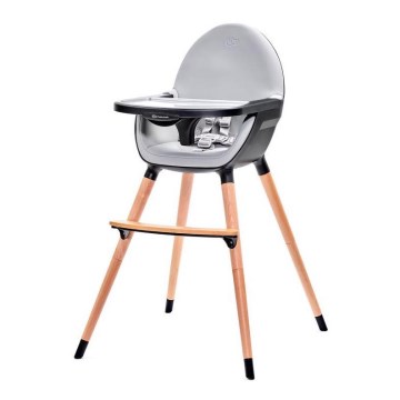 KINDERKRAFT - Chaise de repas pour bébé FINI grise/noire