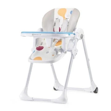 KINDERKRAFT - Chaise haute pour repas enfant YUMMY beige/blanc