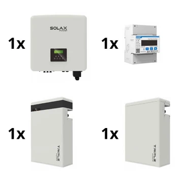 Kit solaire : 10kW Convertisseur SOLAX 3f + batterie TRIPLE Power 11,6 kWh + électromètre 3f