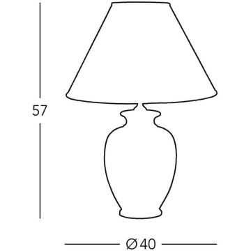 Kolarz 0014.74.6 - Lampe de table TLAVORIO 1xE27/100W/230V