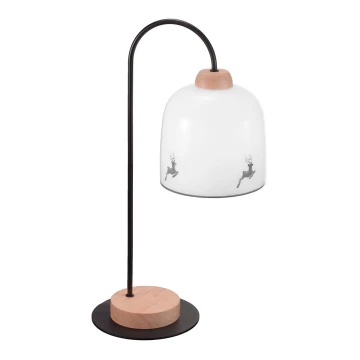 Kolarz A1352.71.Gr.100 - Lampe de table NONNA 1xE27/60W/230V cerf chêne/blanc/gris
