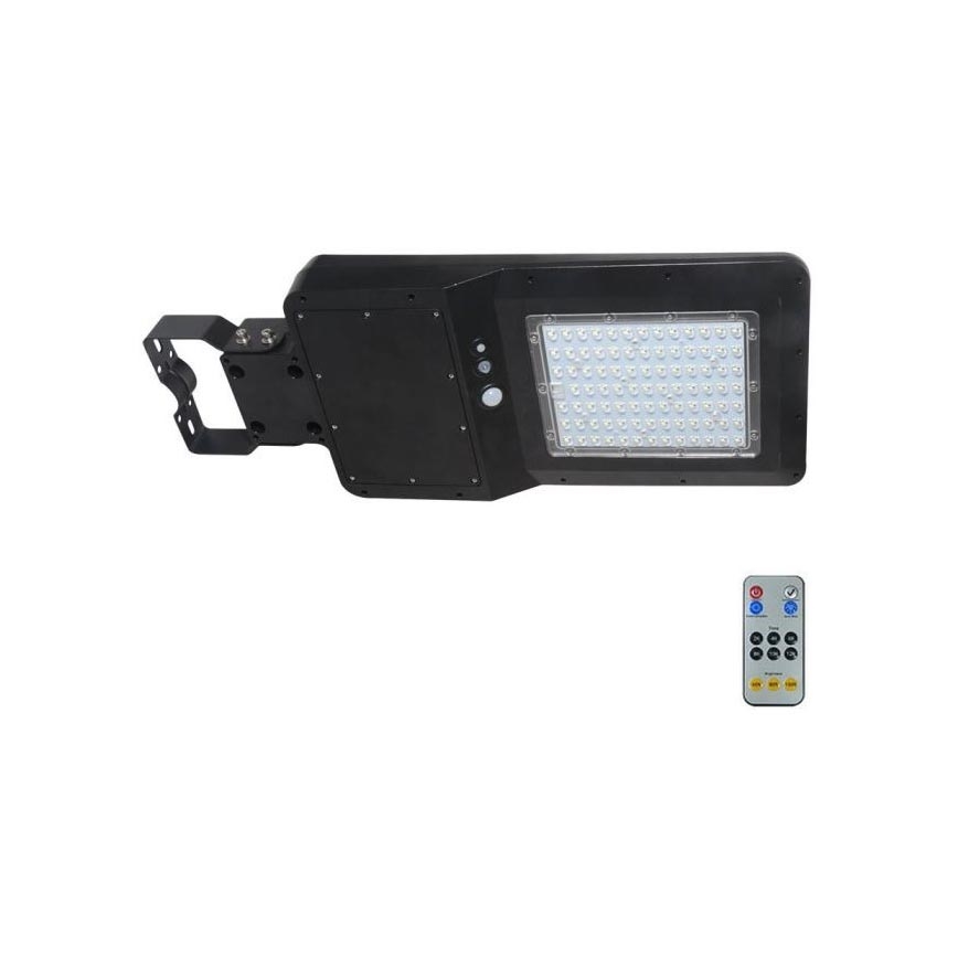 Lampadaire avec détecteur LED/40W/9,6V IP65 6000K + Télécommande