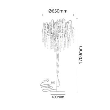 Lampadaire en cristal 5xG9/40W/230V doré