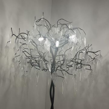 Lampadaire en cristal 5xG9/40W/230V noir