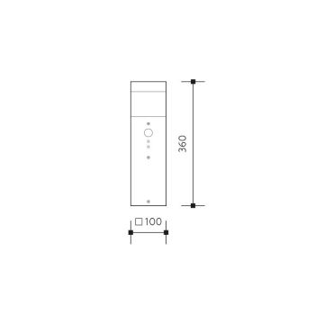 Lampadaire extérieur GARD 1xE14/60W/230V IP44