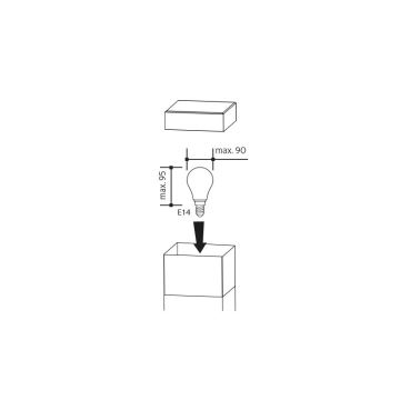 Lampadaire extérieur GARD 1xE14/60W/230V IP44