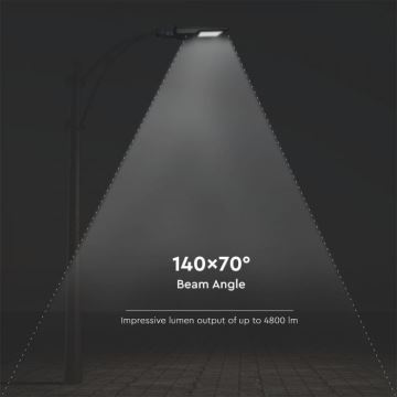 Lampadaire solaire avec détecteur LED/40W/9,6V IP65 4000K + Télécommande