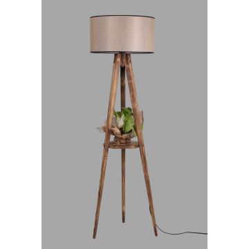 Lampadaire TRIPOD 1xE27/60W/230V beige/marron