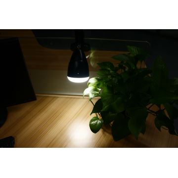 Lampe CLIP avec chargeur USB LED/5W/5V 4000K