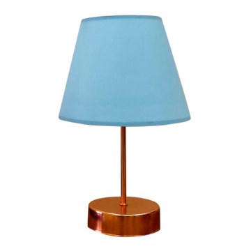 Lampe de table 1xE27/60W/230V bleu/cuivre