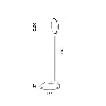 LED Lampe de table à intensité variable rechargeable VISUA LED/5W/5V 3000-5000K 1200 mAh gris