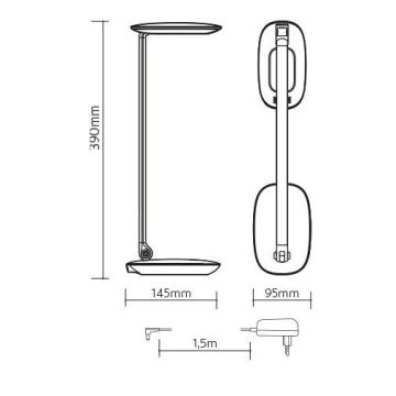 Lampe de table à intensité variable USB MOANA LED/6W/230V rose