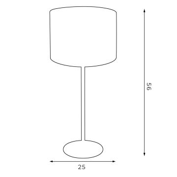 Lampe de table ARDEN 1xE27/60W/230V d. 25 cm blanc