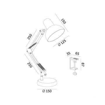 Lampe de table AURIQ 1xE27/60W/230V blanc