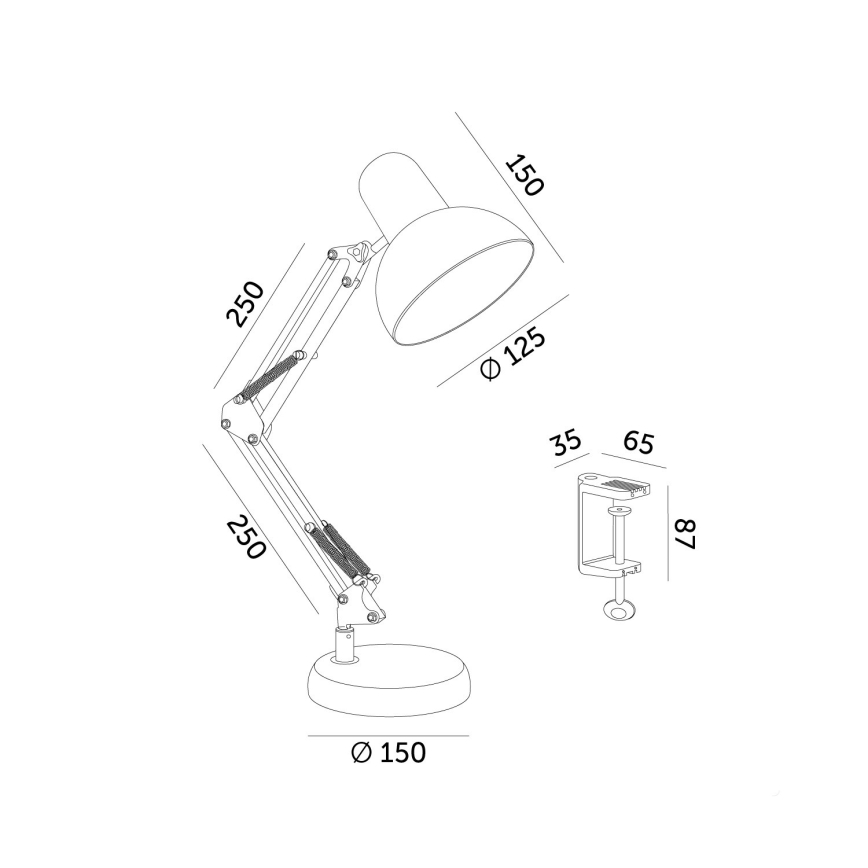 Lampe de table AURIQ 1xE27/60W/230V blanc