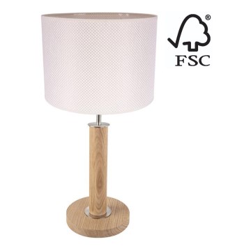 Lampe de table BENITA 1xE27/60W/230V 48 cm chêne – FSC certifié