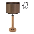 Lampe de table BENITA 1xE27/60W/230V 61 cm marron/chêne – FSC certifié