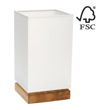 Lampe de table FIRE 1xE27/25W/230V chêne/chêne blanc - certifié FSC