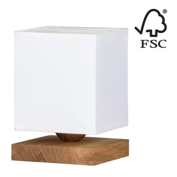 Lampe de table INGER 1xE27/25W/230V chêne - certifié FSC