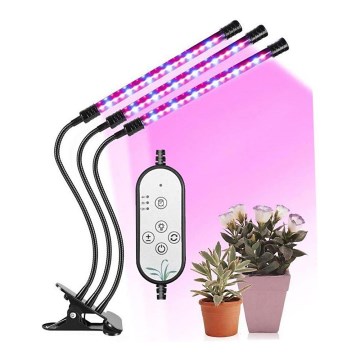 Lampe de table LED à intensité variable avec pince pour la culture de plantes LED/12W/5V