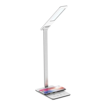 Lampe de table LED tactile à intensité variable avec chargement sans fil JOY LED/6W/230V+USB blanche