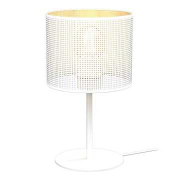 Lampe de table LOFT SHADE 1xE27/60W/230V d. 18 cm blanc/doré