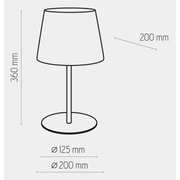 Lampe de table MAJA 1xE27/15W/230V noire