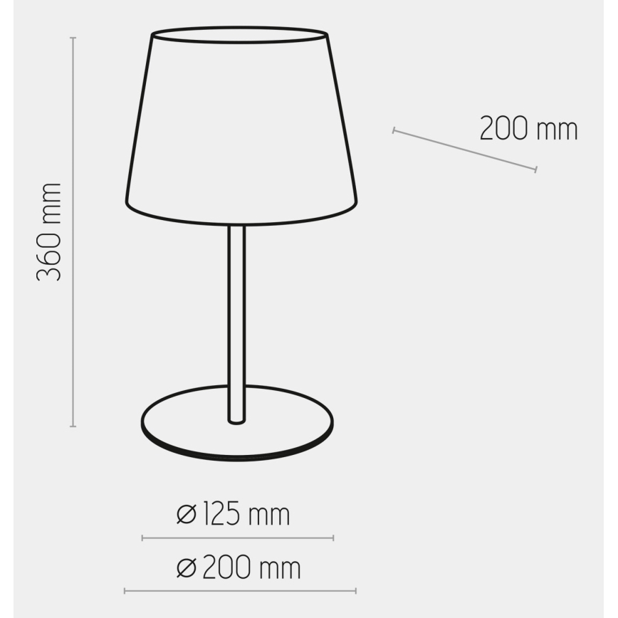 Lampe de table MAJA 1xE27/15W/230V noire