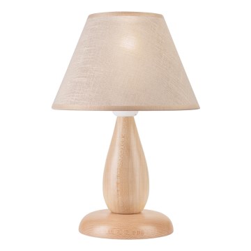 Lampe de table PERA 1xE27/60W/230V beige/hêtre