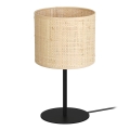 Lampe de table RATTAN 1xE27/60W/230V d. 18 cm rotin