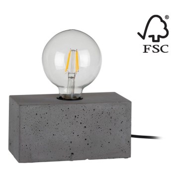 Lampe de table STRONG DOUBLE 1xE27/25W/230V béton - certifié FSC