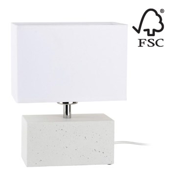 Lampe de table STRONG DOUBLE 1xE27/25W/230V béton - certifié FSC