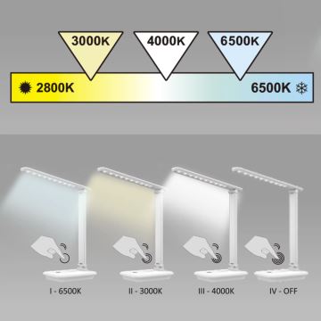 Lampe de table tactile LED à intensité variable VINTO LED/9W/230V noir