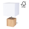 Lampe de table TRONGO SQUARE 1xE27/25W/230V chêne - certifié FSC