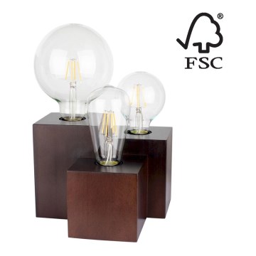 Lampe de table VINCENT 3xE27/15W/230V hêtre - certifié FSC