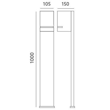 Lampe extérieur QUAZAR 1xGU10/11W/230V IP44 grise