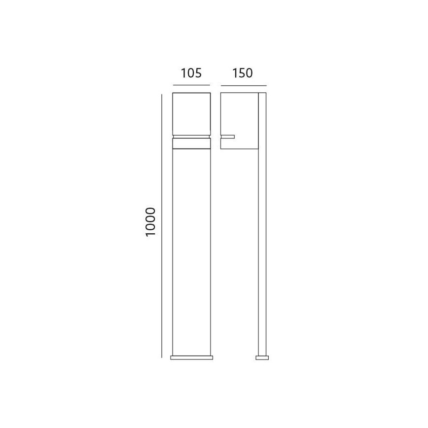 Lampe extérieur QUAZAR 1xGU10/11W/230V IP44 grise