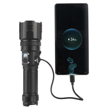 Lampe torche rechargeable à intensité variable avec batterie portative LED/10W/5V IP44 4000 mAh