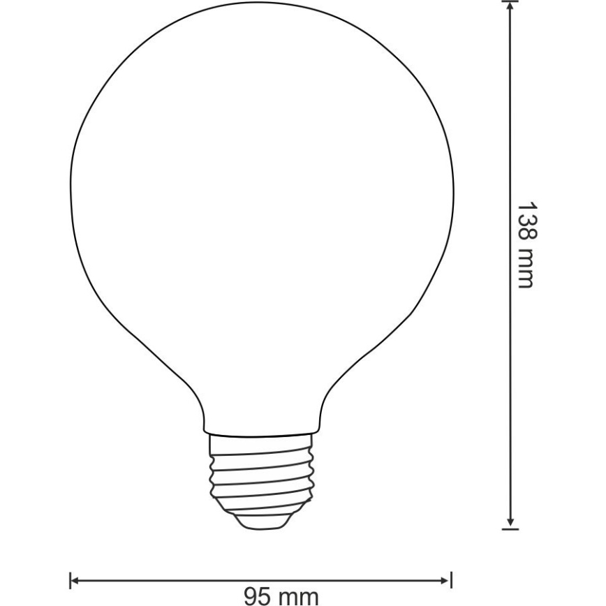 LED 3D Ampoule décorative G95 E27/3,5W/230V