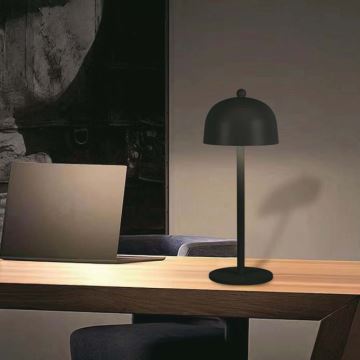 LED Lampe de table tactile rechargeable et à intensité variable LED/1W/5V 3000-6000K 1800 mAh noir