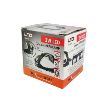 LED Lampe frontale avec détecteur LED/3W/3xAAA