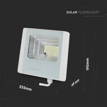 LED Projecteur solaire extérieur LED/20W/3,2V IP65 4000K + Télécommande