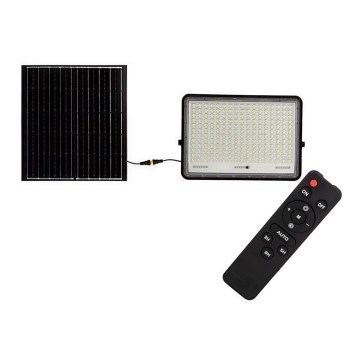 LED Projecteur solaire extérieur LED/30W/3,2V 4000K noir IP65 + télécommande