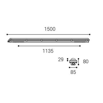 LED2 - Lumière LED industrielle DUSTER LED/52W/230V IP66