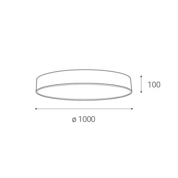 LED2 - Plafonnier LED MONO LED/153W/230V 3000K diam. 100 cm noir