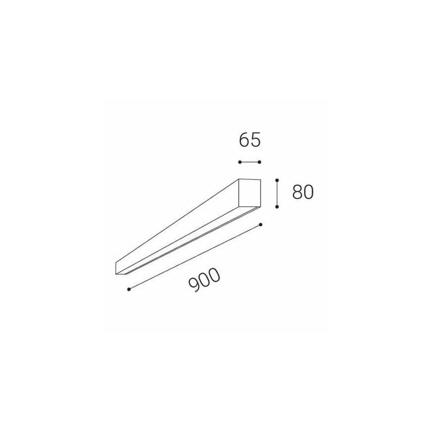 LED2 - Plafonnier LINO LED/24W/230V 3000K/3500K/4000K blanc 90 cm