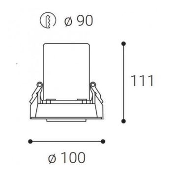 LED2 - LED Spot encastrable HIDE LED/20W/230V CRI 90 blanc